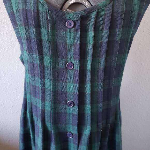 Ladies vintage plaid midi dress size 6 - Picture 2 of 8